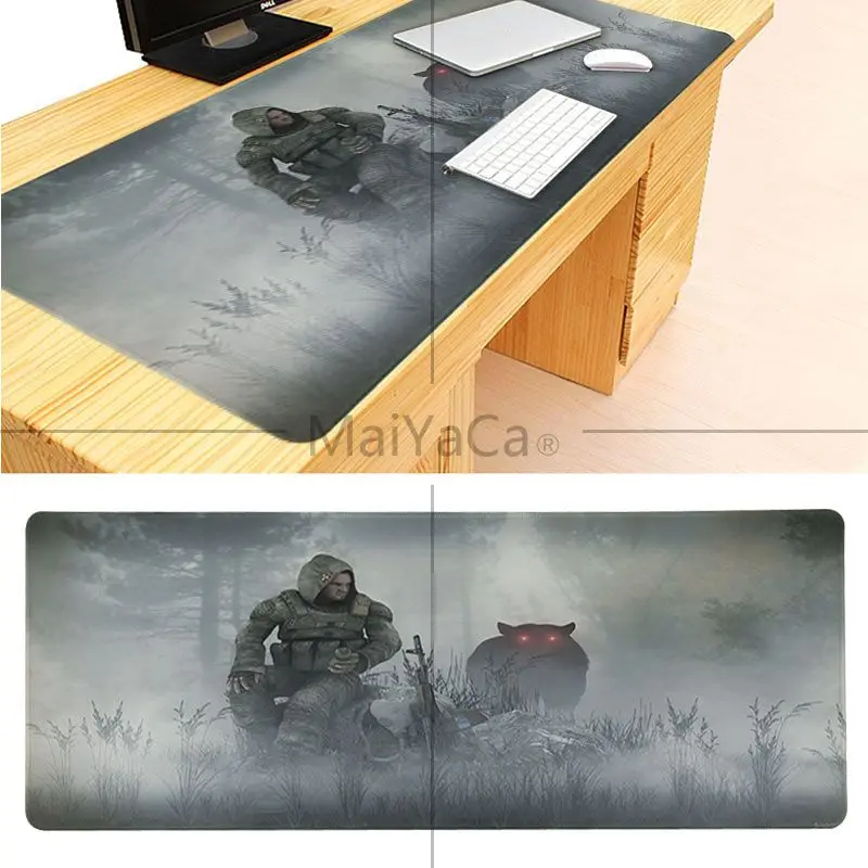 MaiYaCa Anti-Slip Best Choice Mouse Pad Stalker Mouse Mat Large Thicken Comfy Waterproof Gaming Rubber Mouse Pad - Color: Lock Edge 30x90cm