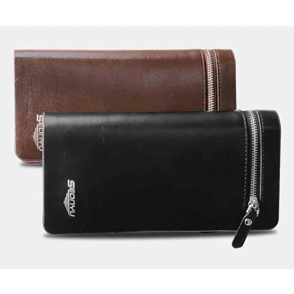 

Bifold Men Wallet Brand Famous Mens Leather Long Wallet Clutch Male Money Purse ID Card Holder Carteira Masculina #P