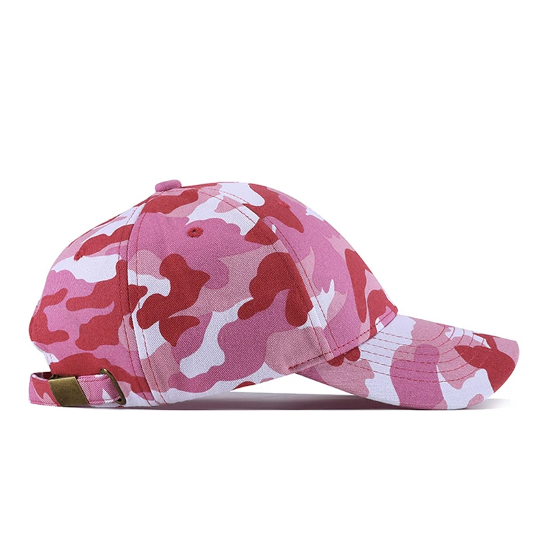  Women Baseball Cap Pink Hip Hop Hat Adjustable Camouflage Curved Bill Sports Outdoor Accessory (5)