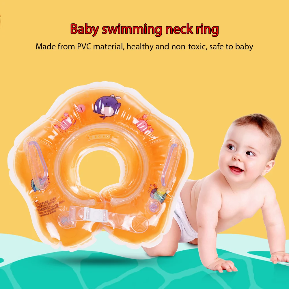 

Swimming Baby Accessories Neck Ring Tube Safety Infant Float Circle for Bathing Inflatable Flamingo Inflatable Water Dropship