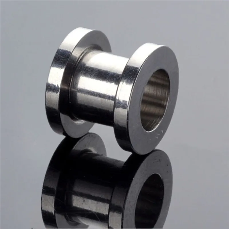 PINKSEE 2 шт. из нержавеющей стали с винтовой ушной вилкой, туннельные растяжки, Плаги для ушей в стиле панк, мужские и женские серьги пирсинг ювелирные изделия