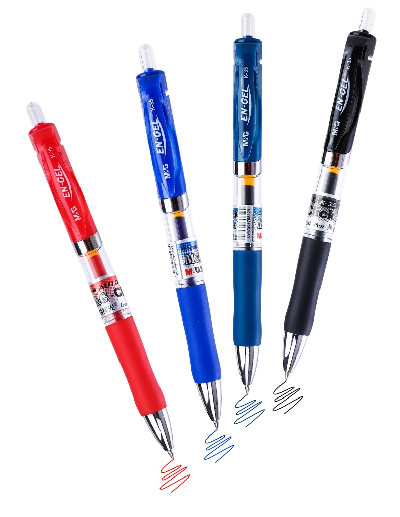 12 шт. M& G K-35 гелевая ручка 0,5 мм для студентов с карбоновой ручкой для экзамена офисная Ручка Kawaii школьные принадлежности