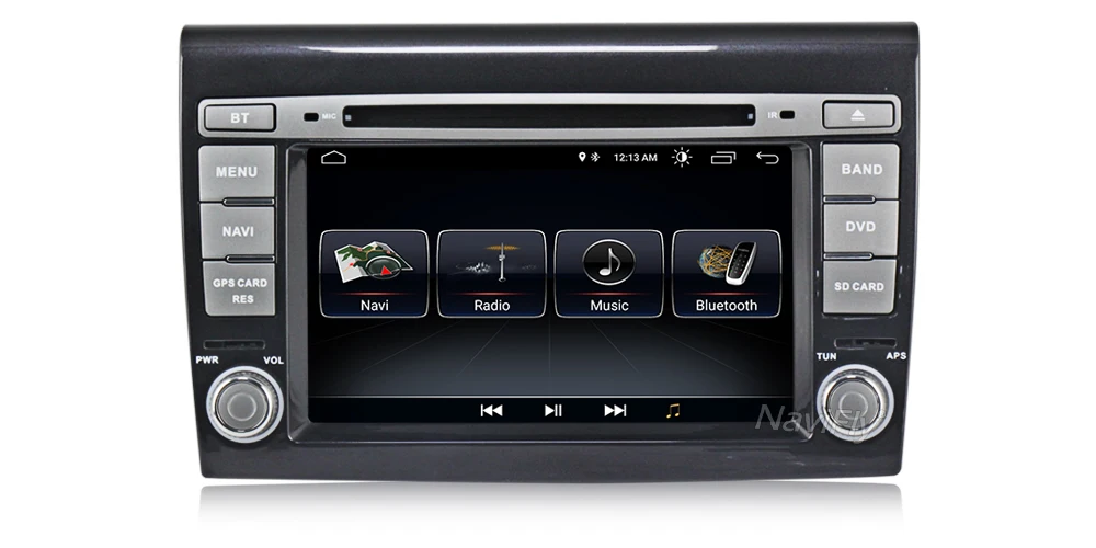 Sale Navifly Android 8.1 Car radio dvd player For Fiat Bravo 2007 2008 2009 2010 2011 2012 GPS Navigation Autoradio FM Bluetooth Map 10