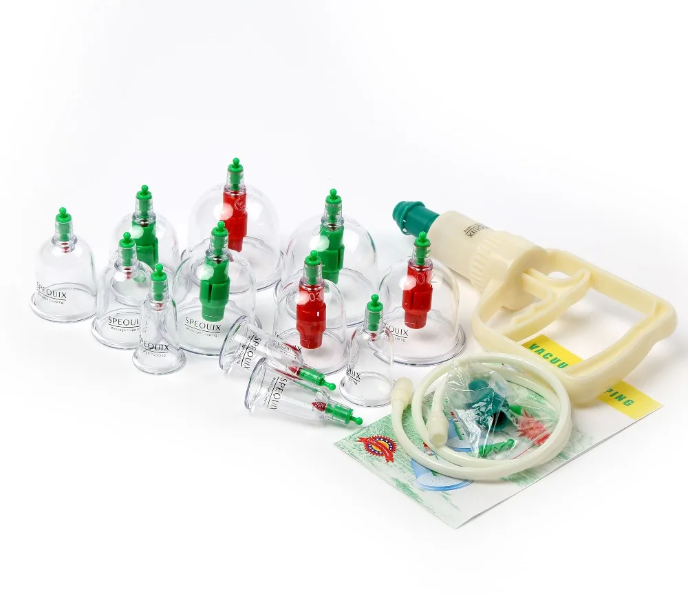 NEW Vacuum Suction Kangzhu Chinese Body Cupping Kit 12 Cups Massage