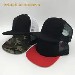 Который в душ плоские края сетки шапки для женщин, мужчин Регулируемые дышащие летние мужские Кепка Свободного Покроя Хип-хоп Шапки