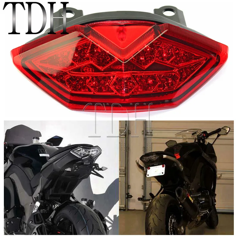 Turn Signal LED Brake Light Integrated Tail Light Red Lense For Kawasaki Z1000SX Z1000 Ninja 1000 Versys 650 2010-2017 - buy the price of $18.94 in aliexpress.com |