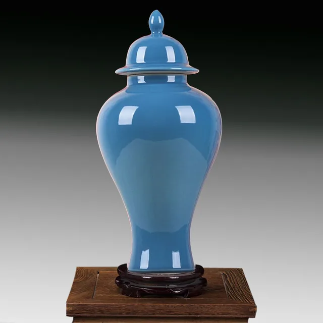 Chinese Jingdezhen Decorative Jars Blue Ceramic Ginger Antique Chinese Jingdezhen Decorative Jars Blue Ceramic Ginger Antique Porcelain Jar With Lid