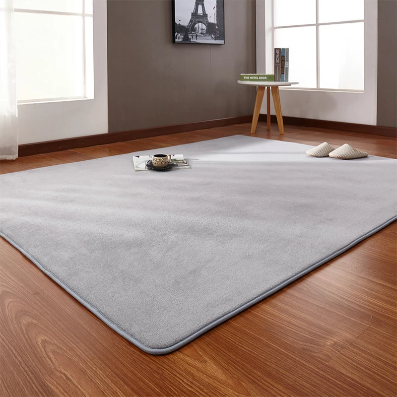 

160*200cm High-end Home Coral Velvet Carpet Bedroom Living Room Non-slip Blanket Children Crawling Mat Tatami Mat Wholesale