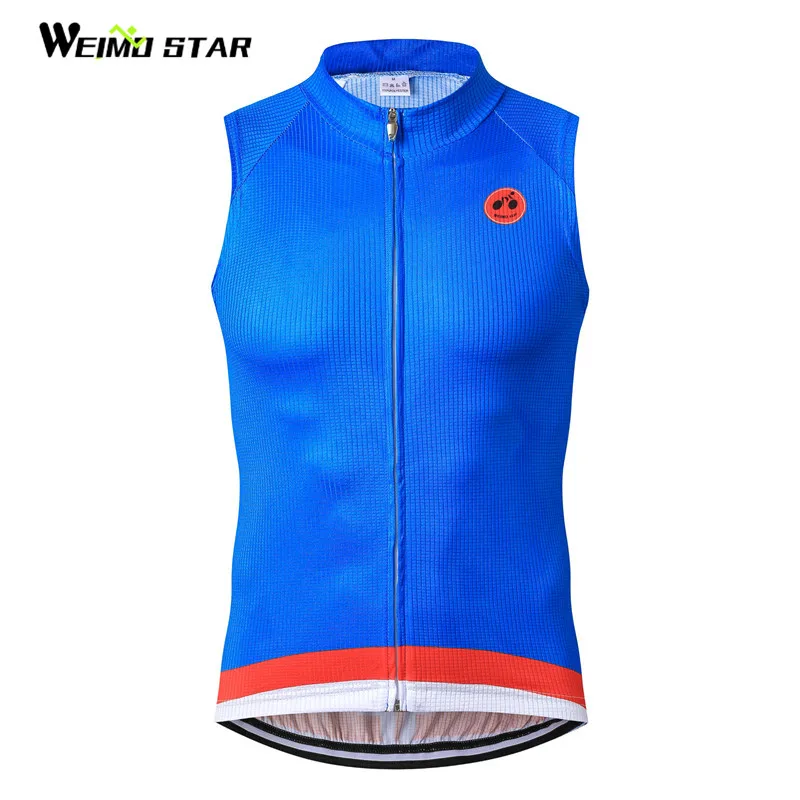 Weimostar, спортивный топ без рукавов для велоспорта, дышащая майка для велоспорта, mtb, одежда для велоспорта, Ropa Ciclismo, футболки белого цвета - Цвет: Синий