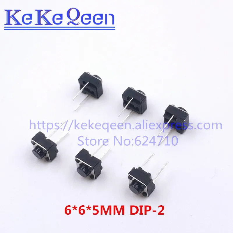

20Pcs/Lot 6x6x5MM 2PIN 6*6*5 Tact Micro Switch Touch Button Self-reset Button 6*6*5mm keys button DIP DIP-2
