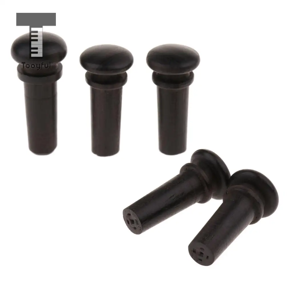 5pcs Blackwood Endpin/10pcs Square Wood Block For Violin Luthier Supply