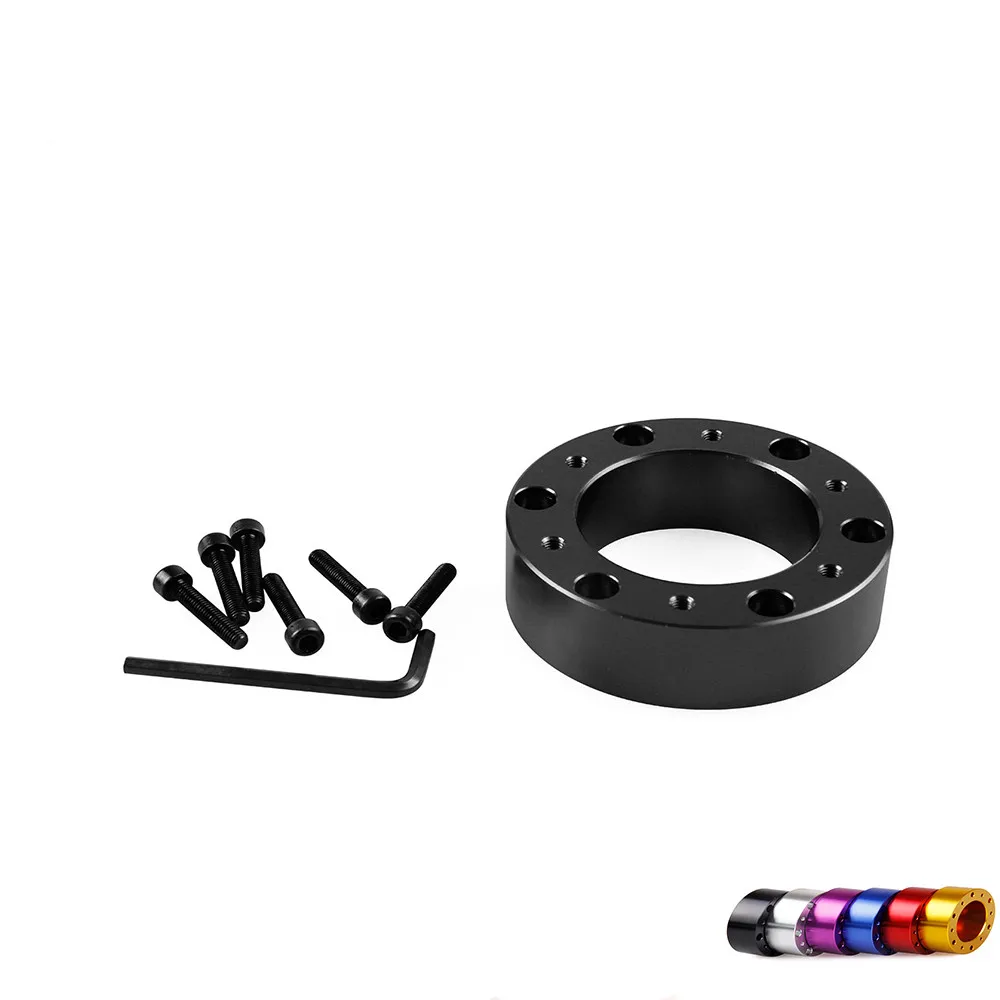 

New Black Aftermarket Aluminium Steering Wheel Hub Boss Kit steering-wheel Adapter Spacer 25mm