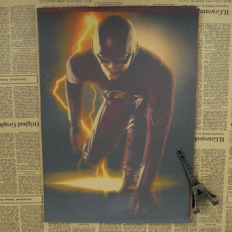Флэш-телевизионный плакат DC Justice League Супергерой из фильмов Современная декоративная картина den bar ретро плакатная бумага