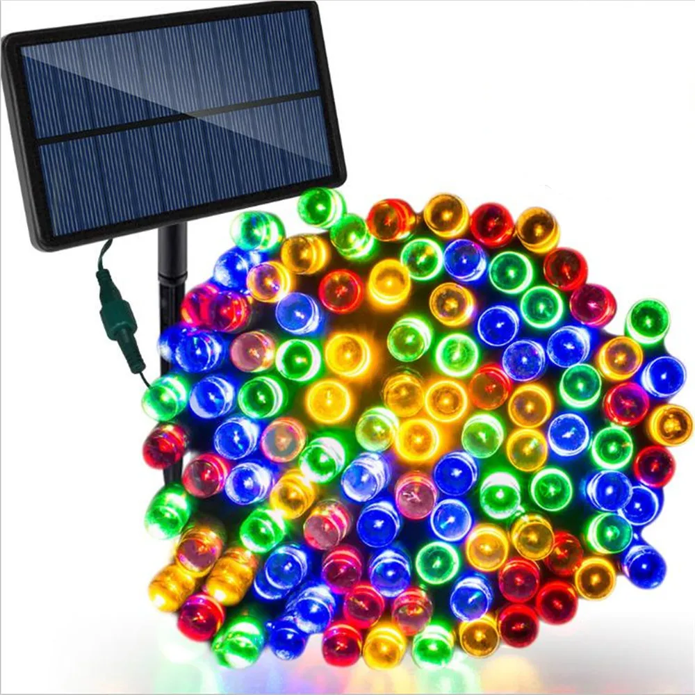 Solar String Lights 77ft 220 LED Fairy Lights,USB Charge,Ambiance