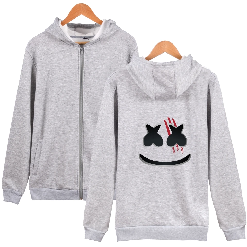 

funny Marshmello fashion hip hop men women zipper hoodies jacket casual tracksuit tops long sleeve zip up hooded sweatshirts 4XL