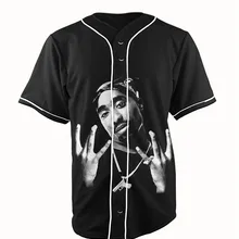 Футболка на кнопках Tupac 2 pac westside 3D сублимационный рисунок большой