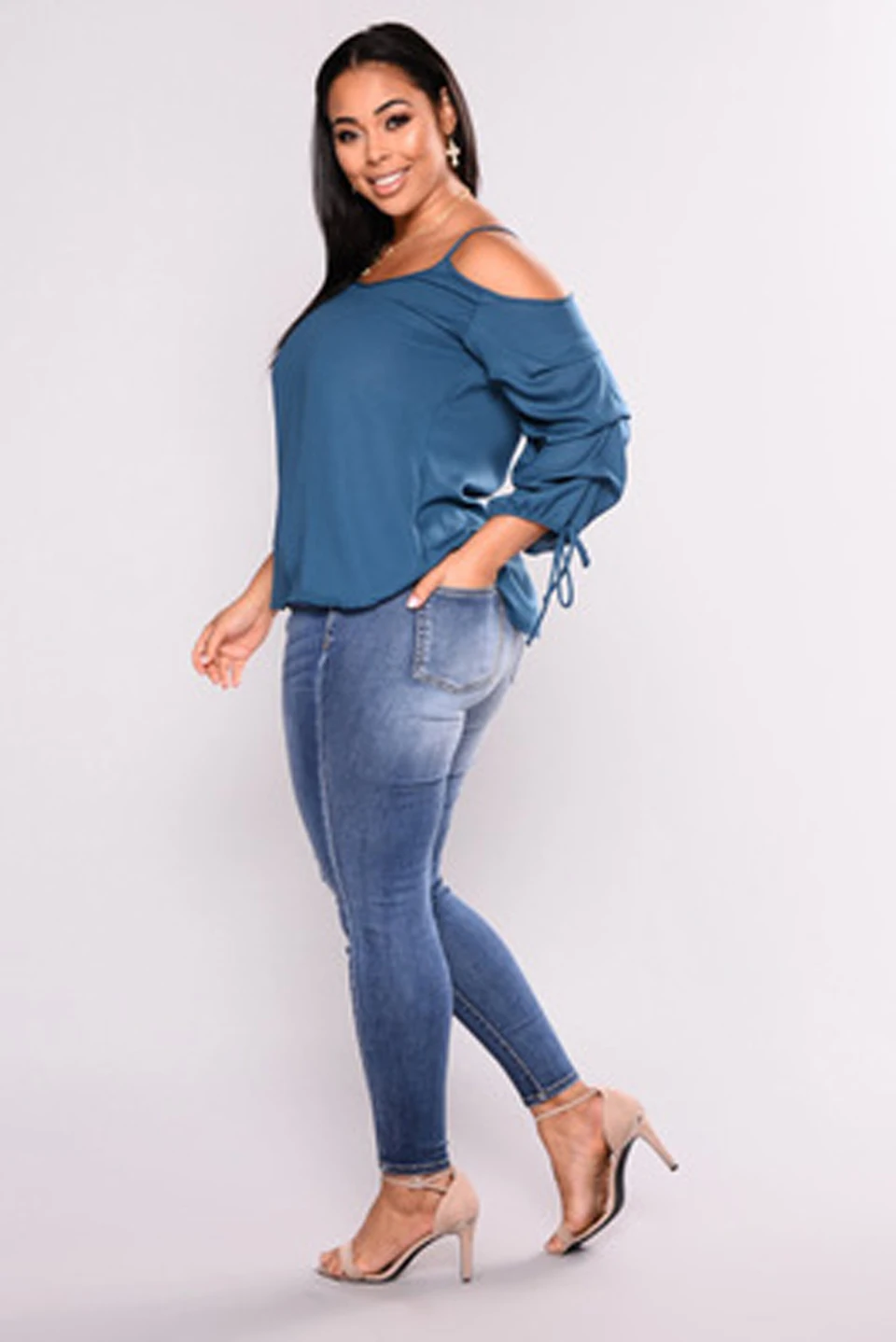 2018 женщин отверстия джинсы джинсовые высокая талия джинсы Узкие синие джинсы стрейч женские Большие размеры женские отверстие Штаны 6XL 7XL