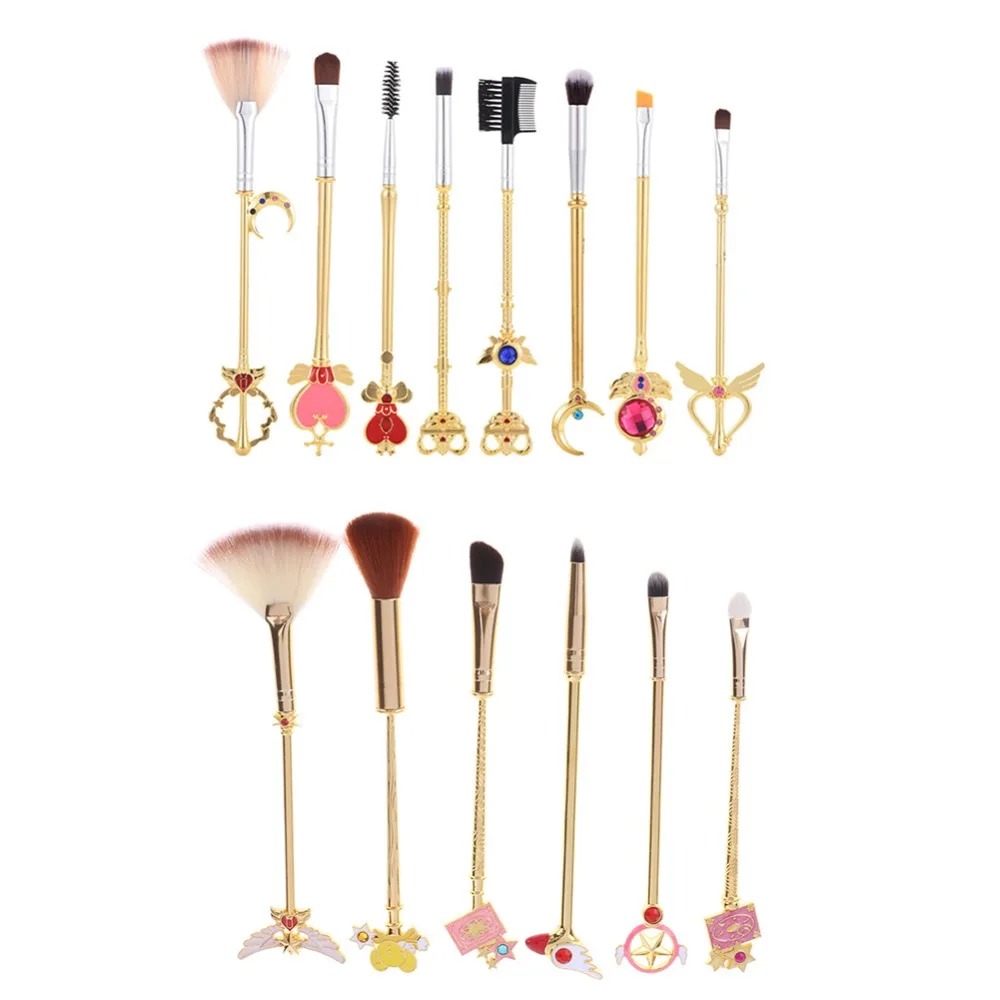 

2 style Anime Magic Wand Makeup Brushes Set Sailor Moon Cosmetic Brush Tools Kit Face Eye Beauty Brushes