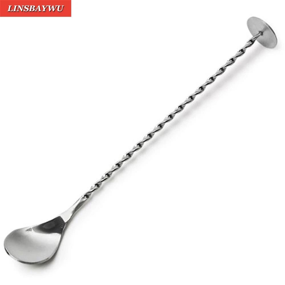 NewTwisted Mixing Spoon Long Cocktail Spoons Easy Bar Stainless Steel