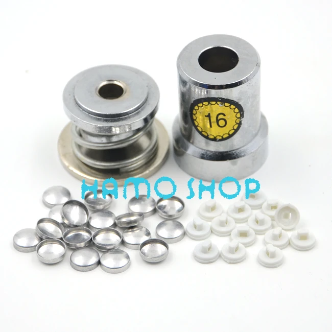 

200Set/Lot Aluminum Round Fabric Covered Cloth Button With One Tool Metal Jewelry Accessories for Handmade DIY Free Shipping #16