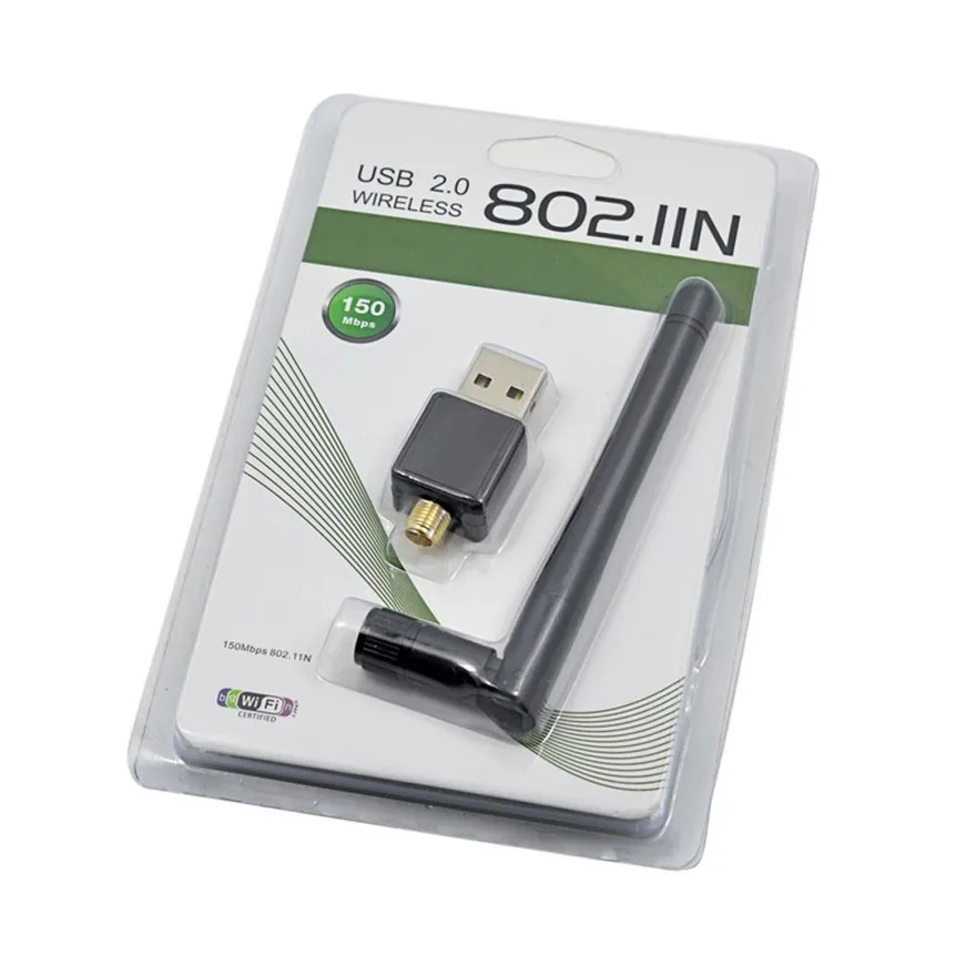 100 шт./лот 150 Мбит Мини Беспроводной USB WiFi адаптер ключ сети LAN Card 802.11n/g/b Антенна Wi-Fi для WindowsXP/7 Vista Linux