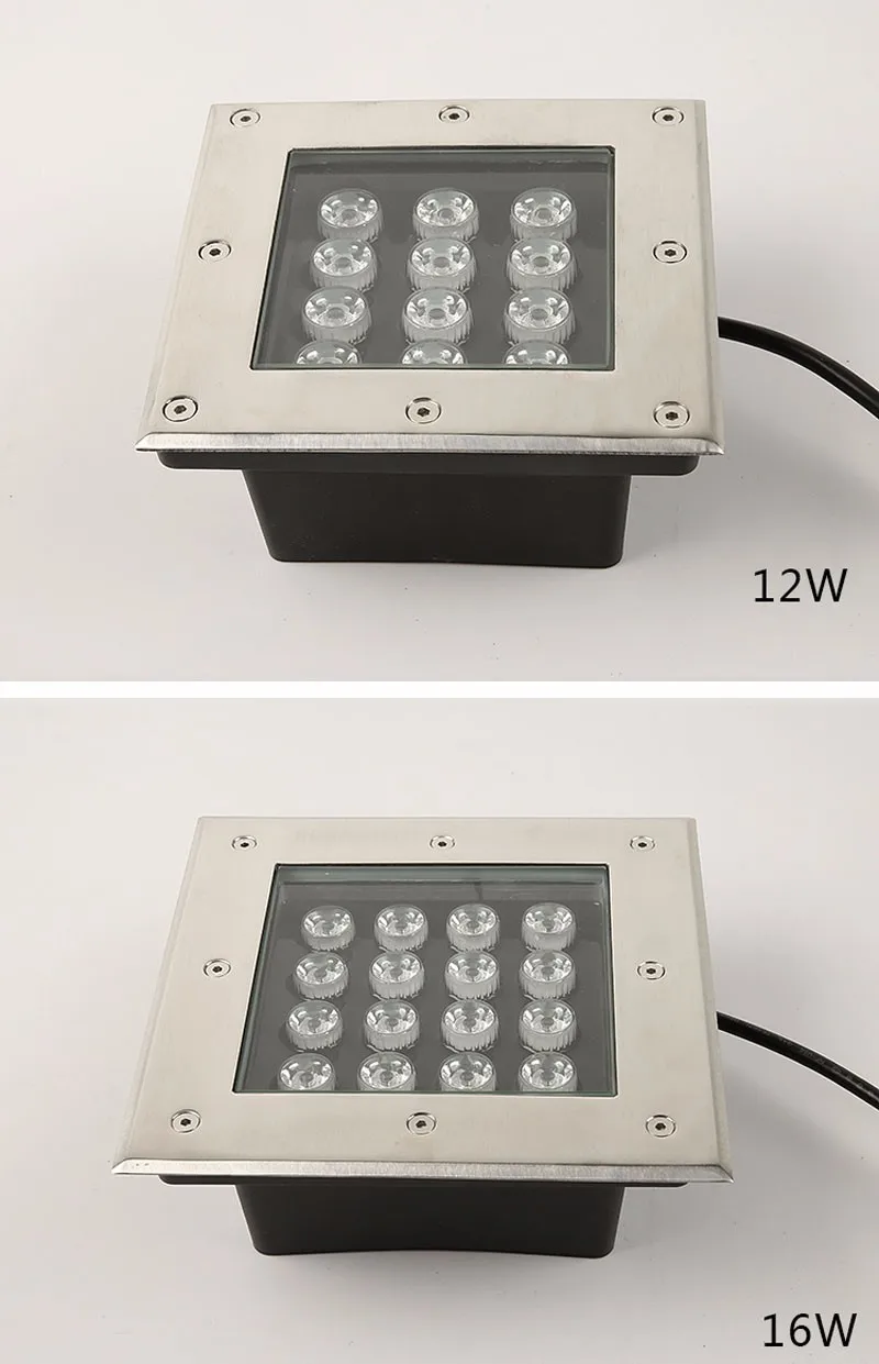 5 шт. 16 Вт светодиодный подземные лампы AC220V 110 V свет сада со встроенной подсветкой IP68 похоронены квадратный Открытый Путь освещение палуба Grondspots
