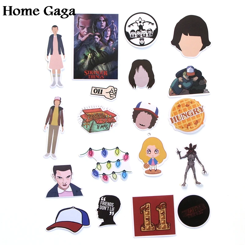 homegaga 66pcs stranger things diy 90s art print notebook phone luggage laptop bicycle scrapbooking album decals stickers d1437 stickers aliexpress