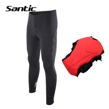 Santic Мужские штаны для велоспорта зимний флисовый теплоотражающий дорожный горный велосипед брюки 4D мягкие велосипедные брюки
