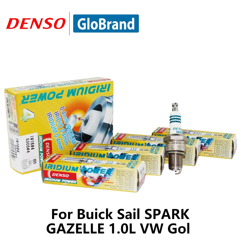 

4pieces/set DENSO Car Spark Plug For Buick Sail SPARK GAZELLE 1.0L VW Gol American Motors AMX Ambassador Iridium IW16
