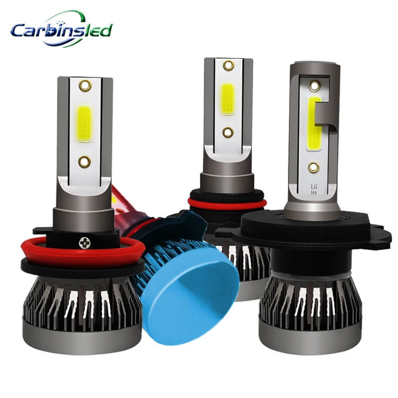 

CARBINS MINI1 2X 6000K H4 LED H7 H11 H8 H9 HB4 H1 H10 HB3 9012 Auto S2 Car Headlight Bulbs 72W 6000LM Car Styling LED Automotivo