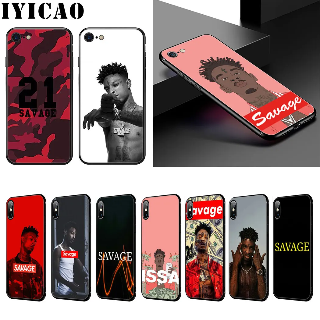 

Rapper 21 Savage Soft Silicone Phone Case for iPhone 11 Pro Max XR X XS Max 6 6S 7 8 Plus 5 5S SE Case