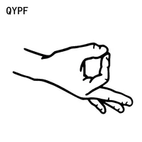 Qypf-カーステッカー,15.3x9.1cm,ビニール装飾,サークル,ゲーム,手指,高品質,C16-0244