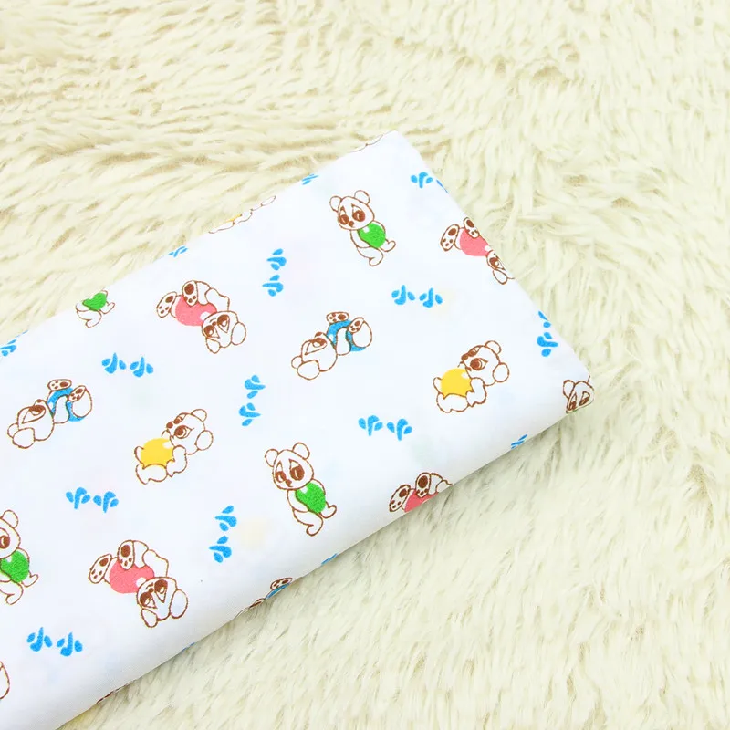

half meter 100% cotton poplin cartoon animal print fabric handmade DIY garment dress children cloth 100% cotton T479