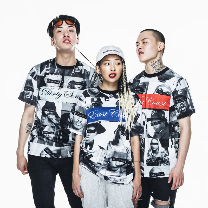 2017 летняя популярная новинка Мужская свободная футболка с коротким рукавом и