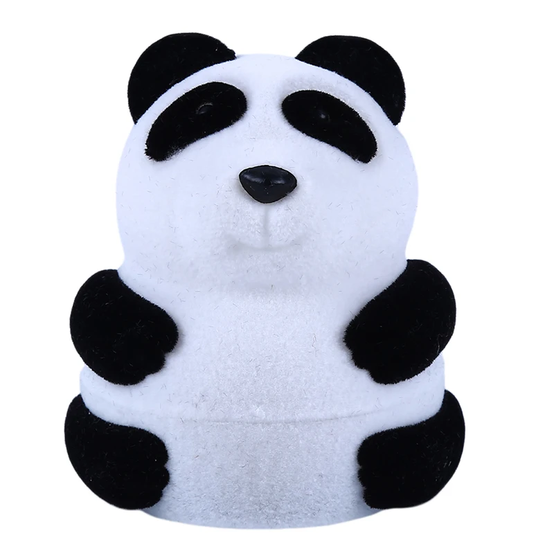 

Creative Cute Velvet Panda Jewelry Box For Women Animal Shape Earring Ring Box Fashion Jewelry Decoration Accessories