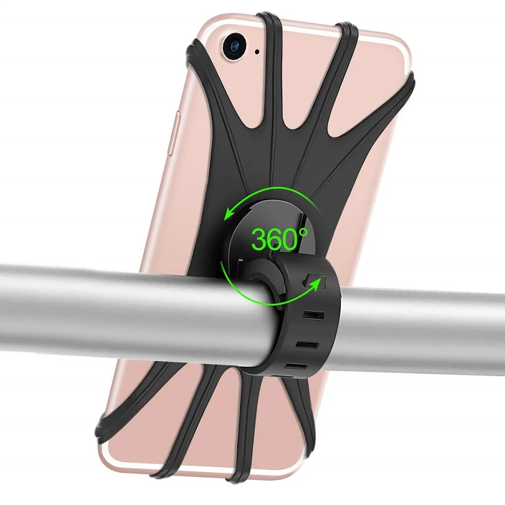 Untoom силиконовый держатель для телефона на велосипед, вращение на 360 градусов, руль для мотоцикла, велосипеда, подставка, кронштейн для iPhone, samsung, Xiaomi