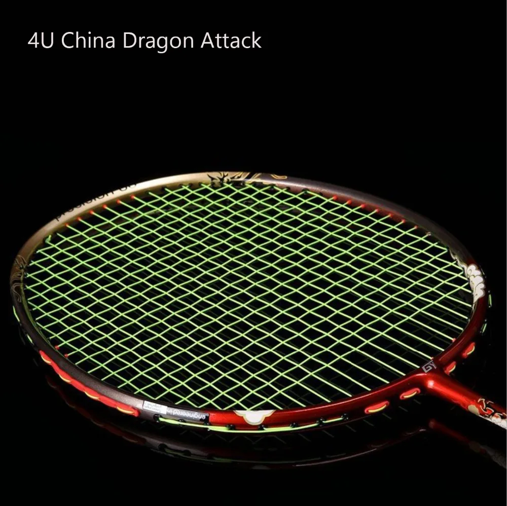 1pc 30Lbs Badminton Racket Quality 46T Full Carbon Racket China Dragon