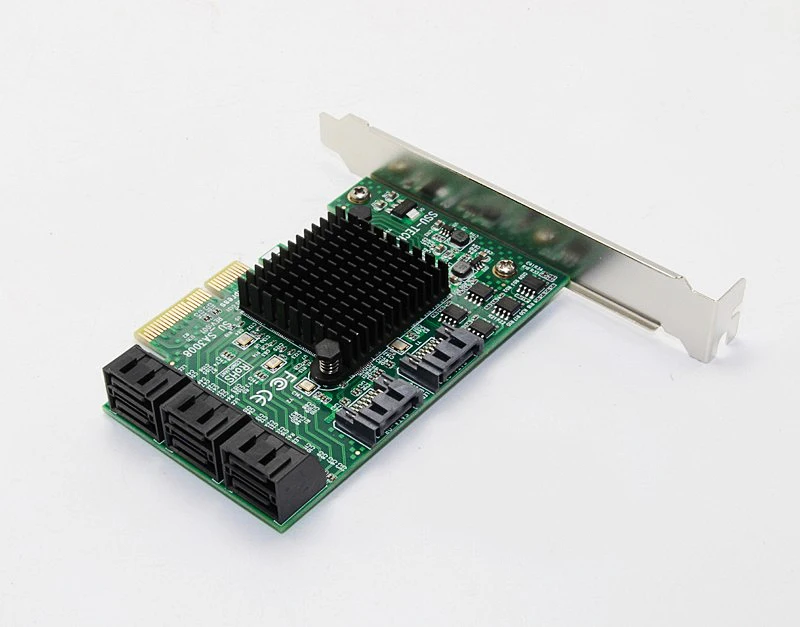 SATA карта PCI e Express для 3 0 III SSD PCIe 8 портов плата расширения адаптер Райзера с