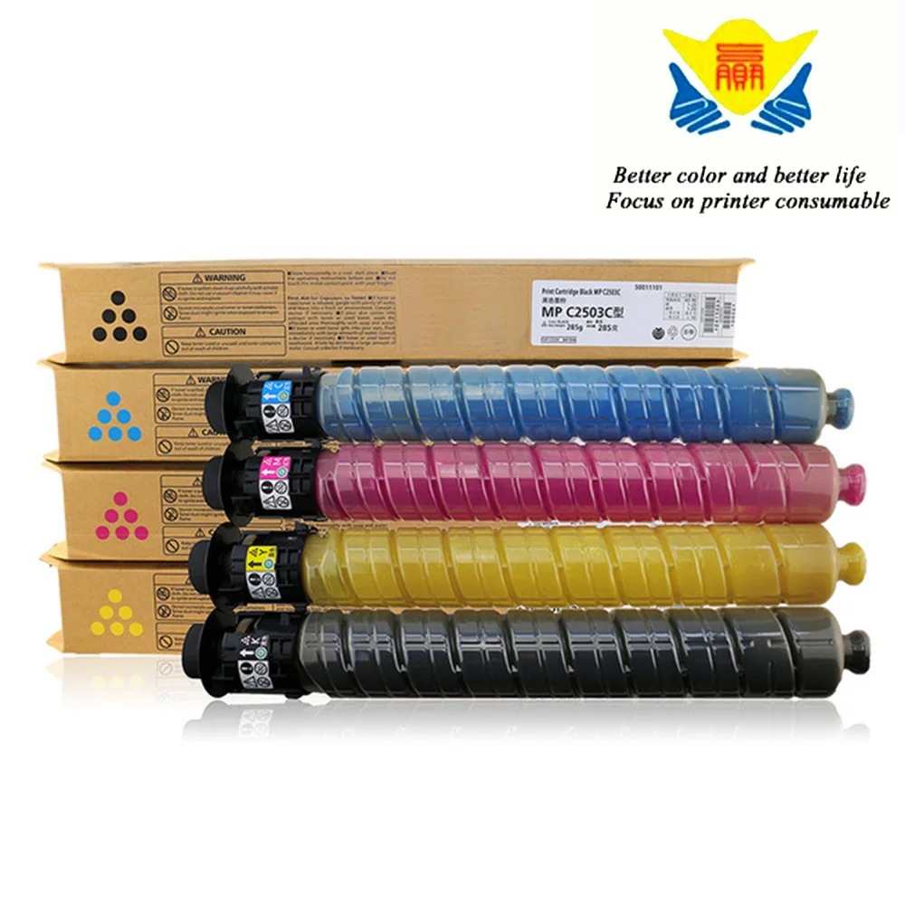 

JIANYINGCHEN compatible color toner cartridge for Ricoh MP C2003 C2503 DSC1025 1020 1120 (4piece/lot)