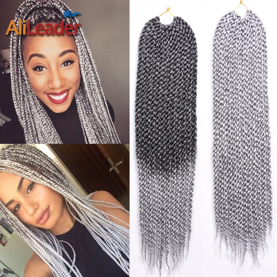Crochet Twist Braiding Hair 22 Ombre Silver 3D Cubic Twist Crochet ...