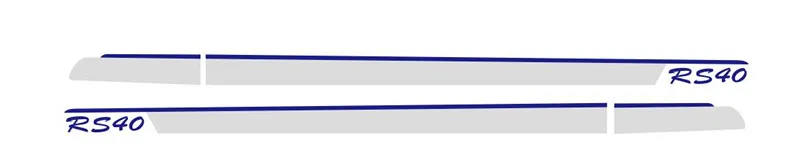 Дверь боковая юбка полосы кузова автомобиля Декор наклейка авто индивидуальная наклейка для Porsche 911 997 автомобиль оригинальная Наклейка Спорт RS40 стиль - Название цвета: Silver - blue
