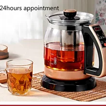 220 В 1.2л 700 Вт Электрический чайник для здоровья 304 нержавеющая сталь высокое боросиликатное стекло назначение изоляции