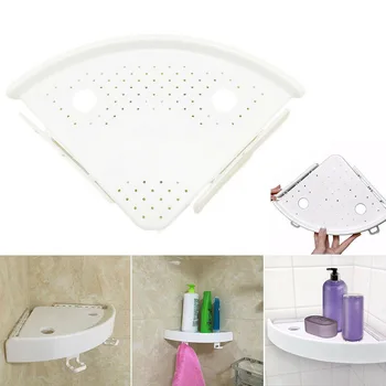 

Bathroom Triangular Shower Shelf Plastic Corner Bath Storage Holder Organizer Rack XHC88