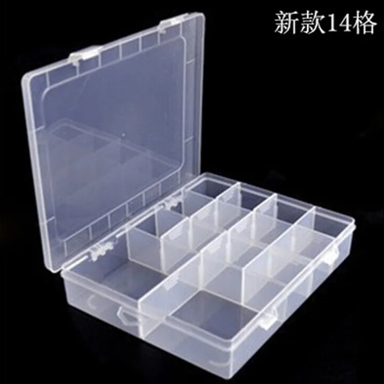 Pp14 чехол прозрачный Пластик коробка для хранения коллекцию украшений коробка, содержащая Tool Box