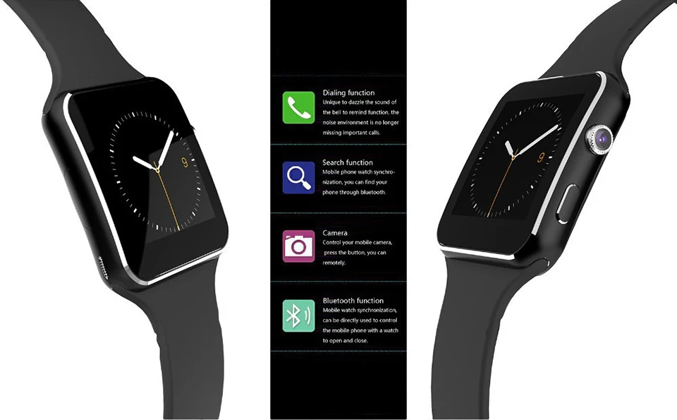Время владельца X6 Bluetooth Смарт часы Спорт Шагомер камера Поддержка sim-карты часы телефон Wearabel устройство социальных медиа уведомления