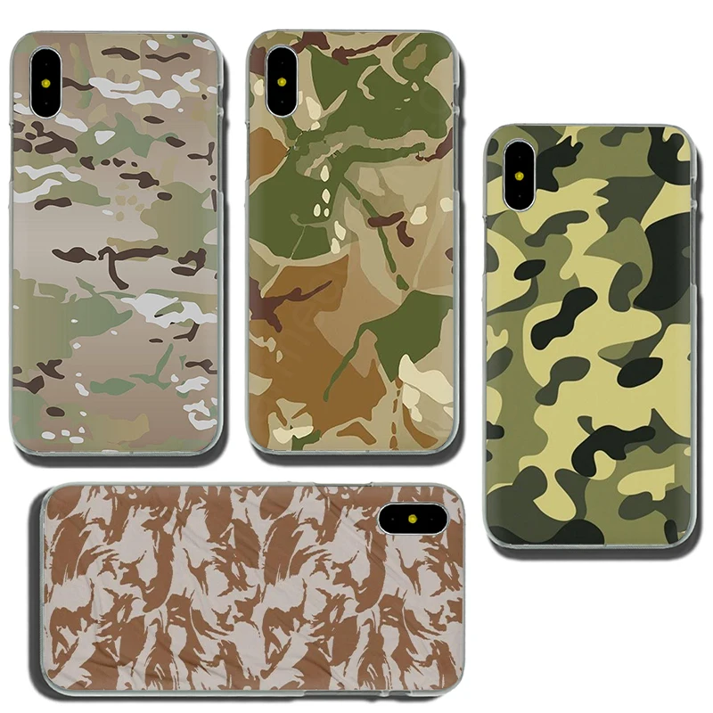Камуфляжный чехол для iphone 5 5s 5C SE 2020 6 6s 7 8 plus X XR XS 11 Pro Max|Бамперы| |