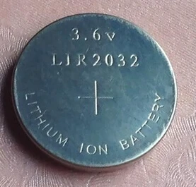 

Free shipping 10pcs/lot 3.6V LIR2032 rechargeable button lithium battery 2032 coin cell