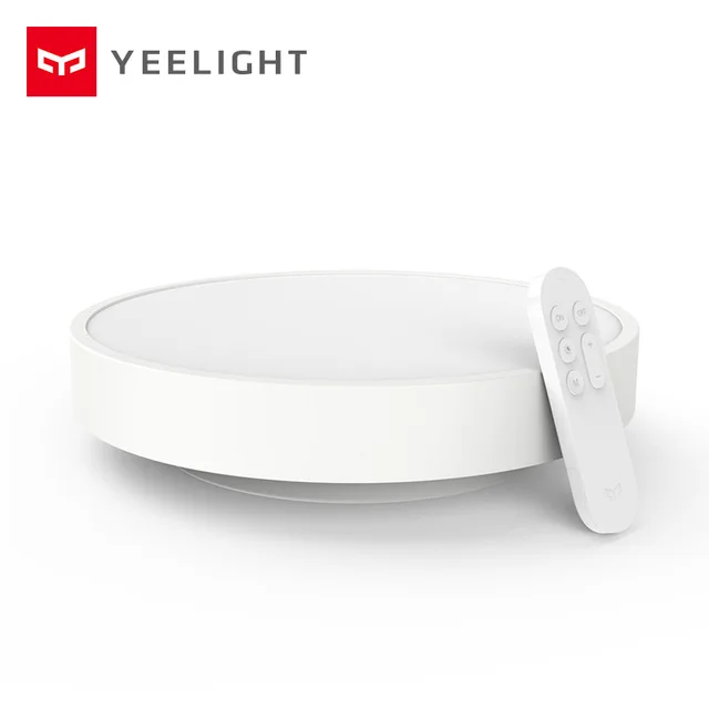 Новинка, умный потолочный светильник Xiaomi Yeelight, пульт дистанционного управления Mi APP, Wi-Fi, Bluetooth, умный светодиодный цветной IP60, пылезащитный - Цвет: Белый