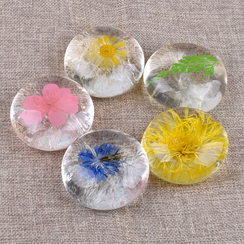 

Oil-control Acne Remove Soap Deep Cleaning Brighten Skin Soap Amino Acid Gemstone Handmade Soap with Flower Inside TSLM1