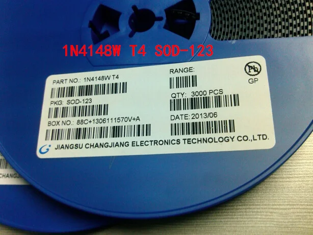 

100 шт./лот 1N4148W T4 SOD-123 оригинальная аутентичная и Новая интегральная схема
